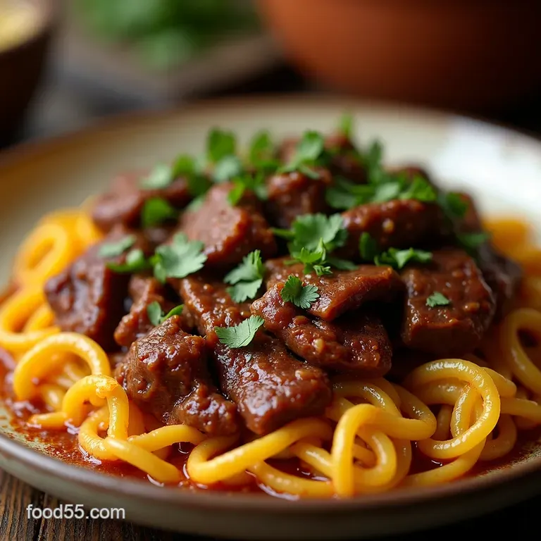 Smoky Slowcooked Barbacoa Beef presentation