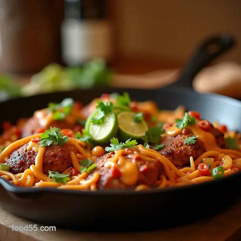 The Onepan Texmex Fiesta Smoky Southwest Chicken Skillet presentation