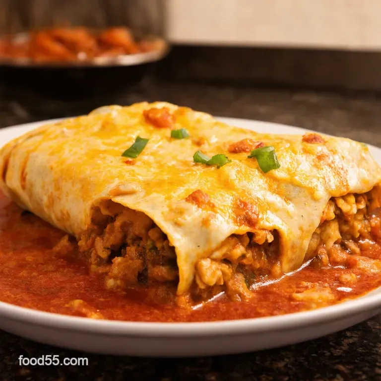 Smothered Fiesta Burrito presentation