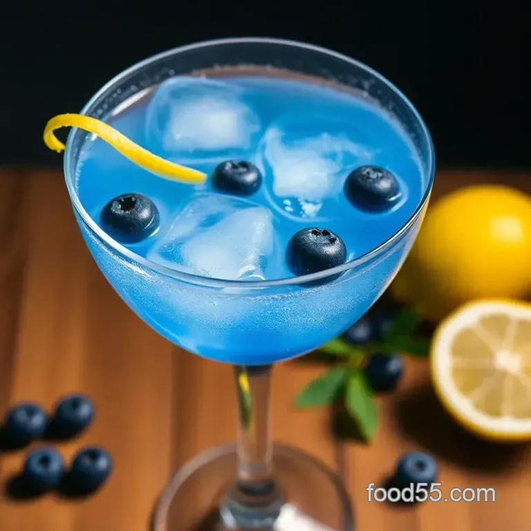 Sparkling Blue Martini Bliss presentation