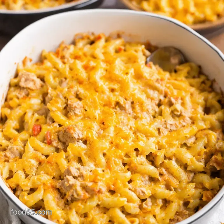 Speedy Cheesy Tuna Noodle Casserole presentation