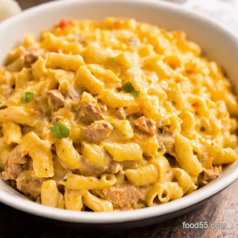 Speedy Cheesy Tuna Noodle Casserole