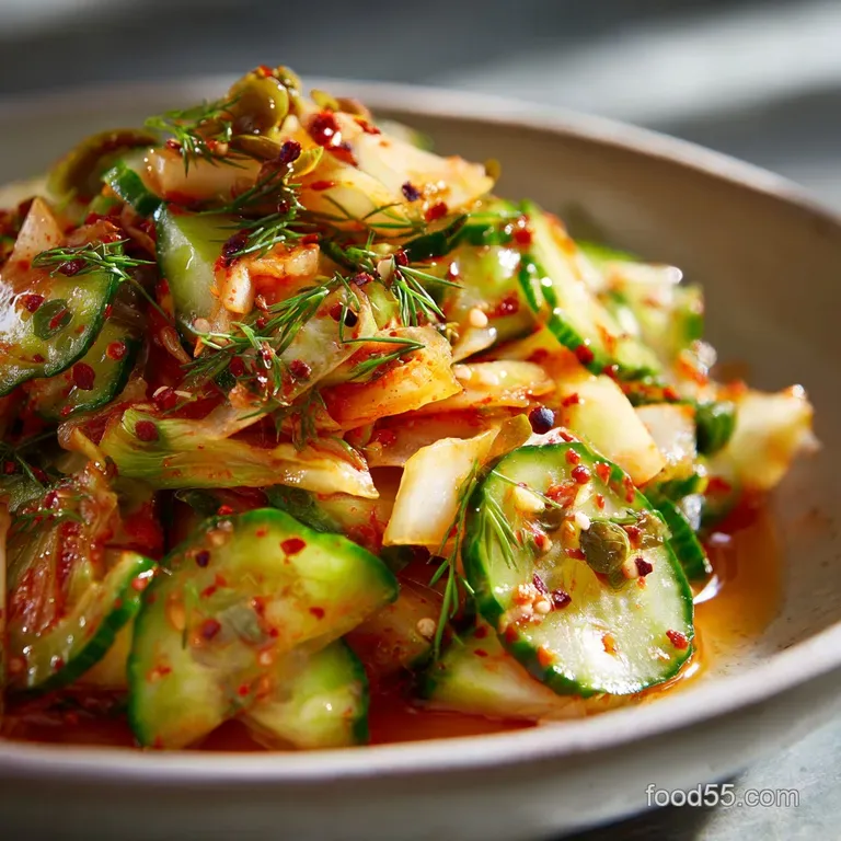 Oi Sobagi Fresh Crunchy Korean Cucumber Kimchi Recipe presentation