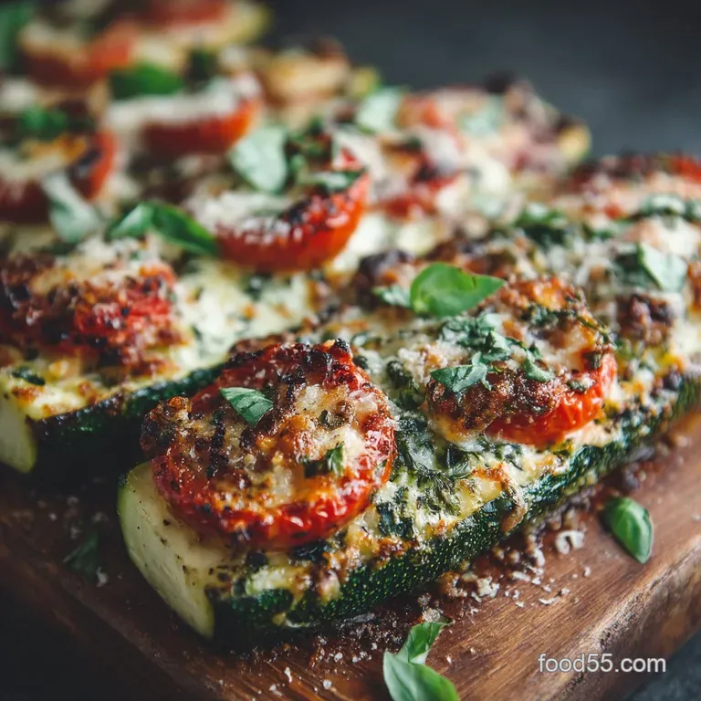 The Great British Pizza Bake Speedy Zucchini Boats presentation