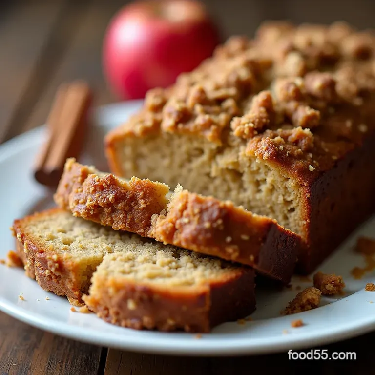 Properly Spiced Apple Loaf with Brown Butter Crumble