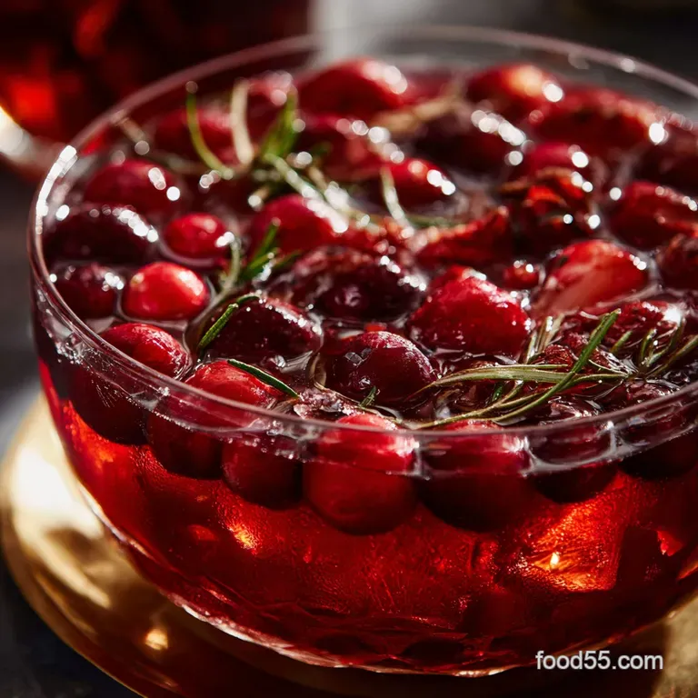 Christmas Punch: the Yuletide Sparkler Spiced Cranberry Drink presentation