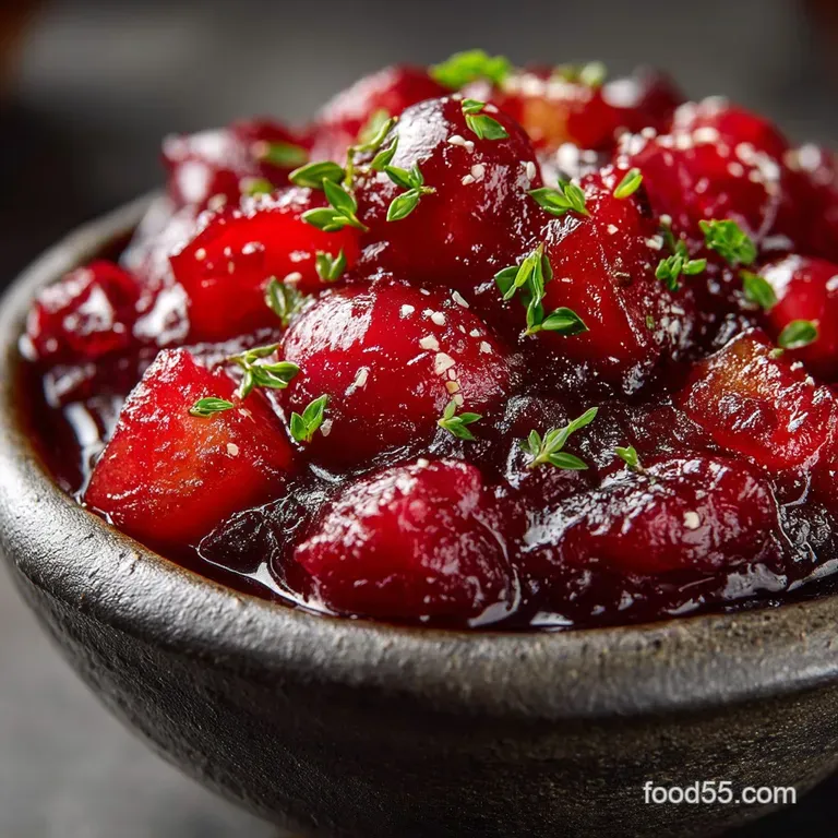 A Proper Condiment Spiced Cranberry and Orchard Pear Sauce