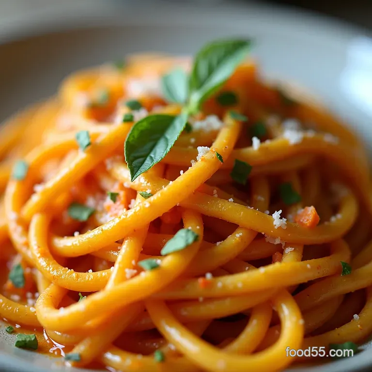 The Autumn Ember Creamy Spicy Butternut Squash Pasta