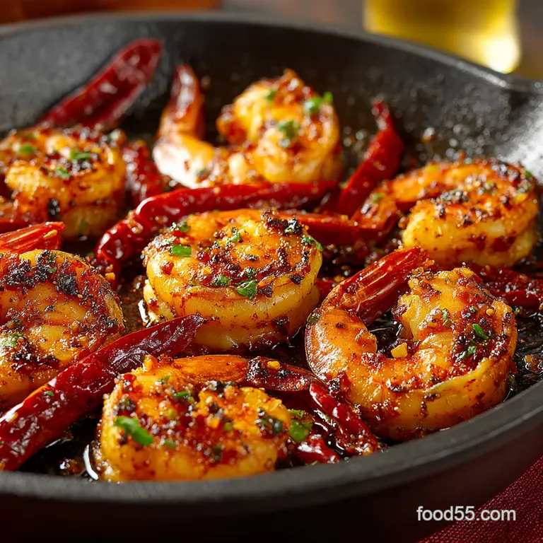 Spicy Shrimp with Chilies and Garlic Quick GambasStyle Skillet