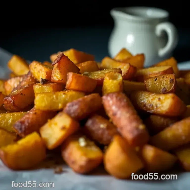 Spicy Papitas Bravas: Crispy Potato Delight with a Kick presentation