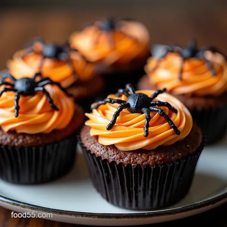 EightLegged Delight Ghoulishly Good Spiderweb Cupcakes