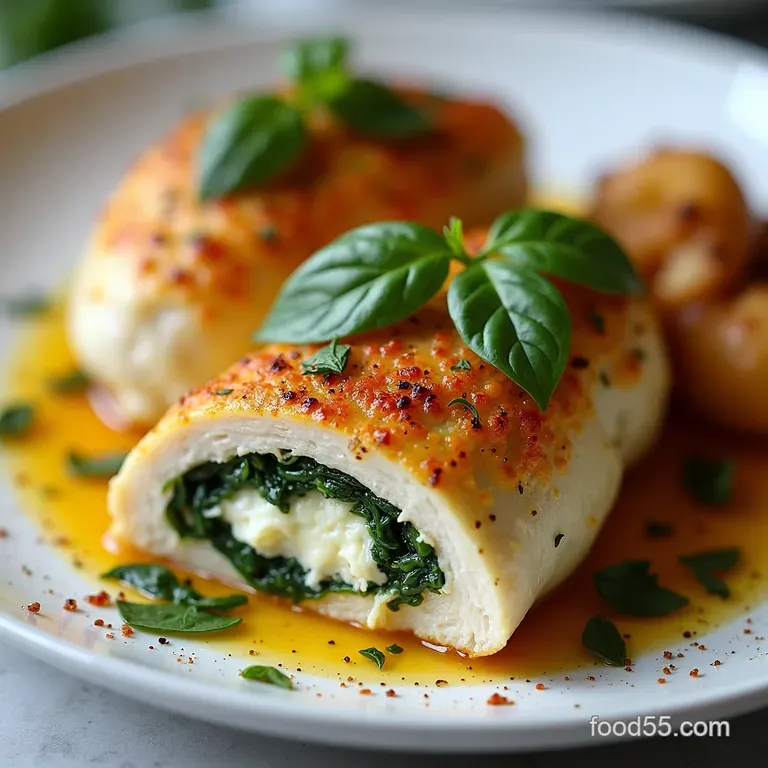 Spinach Feta Stuffed Chicken Breast