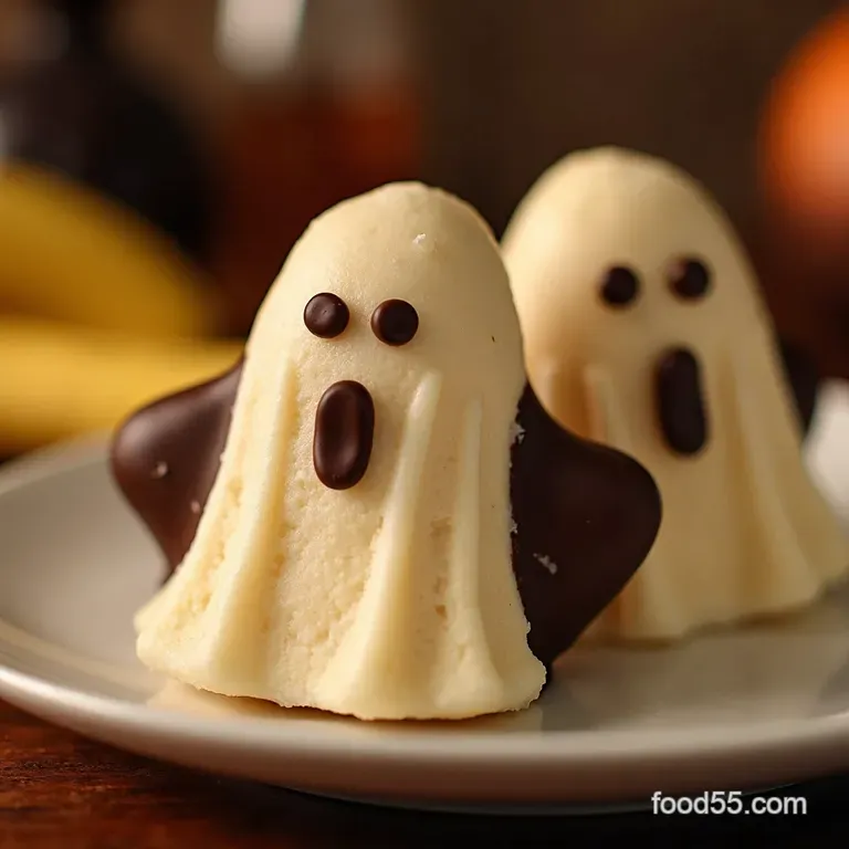 Spooky Frozen Halloween Banana Popsicles Ghosts Mummies Pumpkins presentation