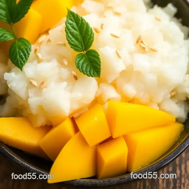 Steam Sweet Coconut Mango Delight presentation
