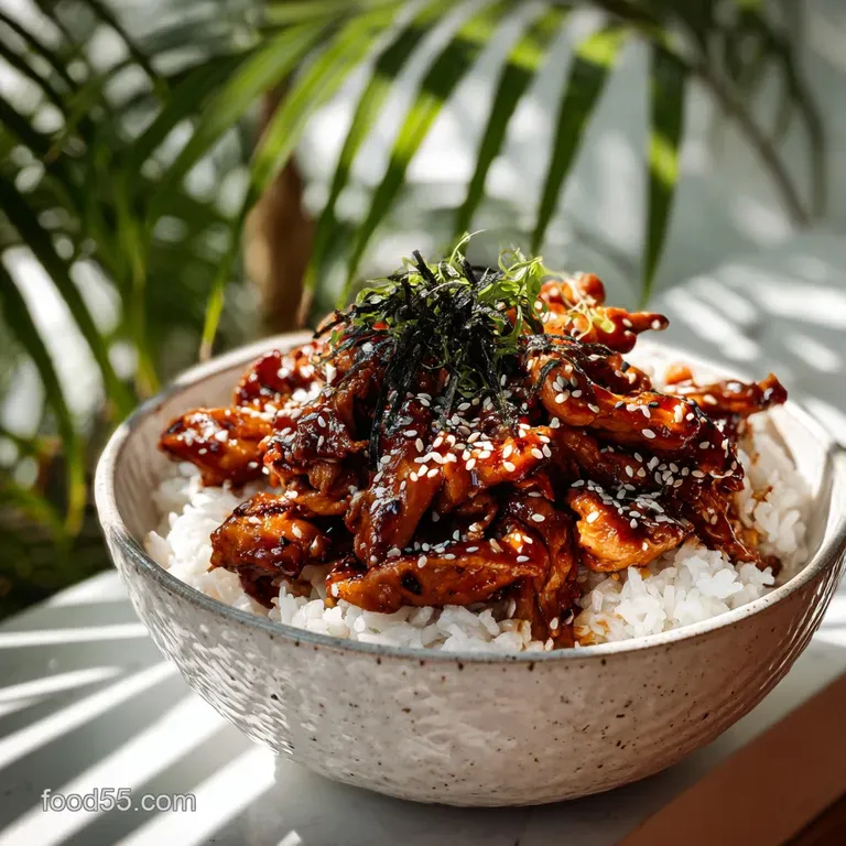 Delicious Sticky Chicken Rice Bowls Recipe