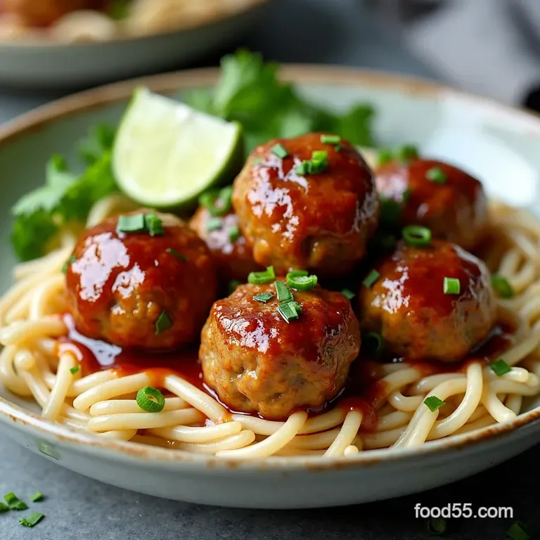 Sticky Sesame Turkey Meatballs with Ginger Lime Glaze