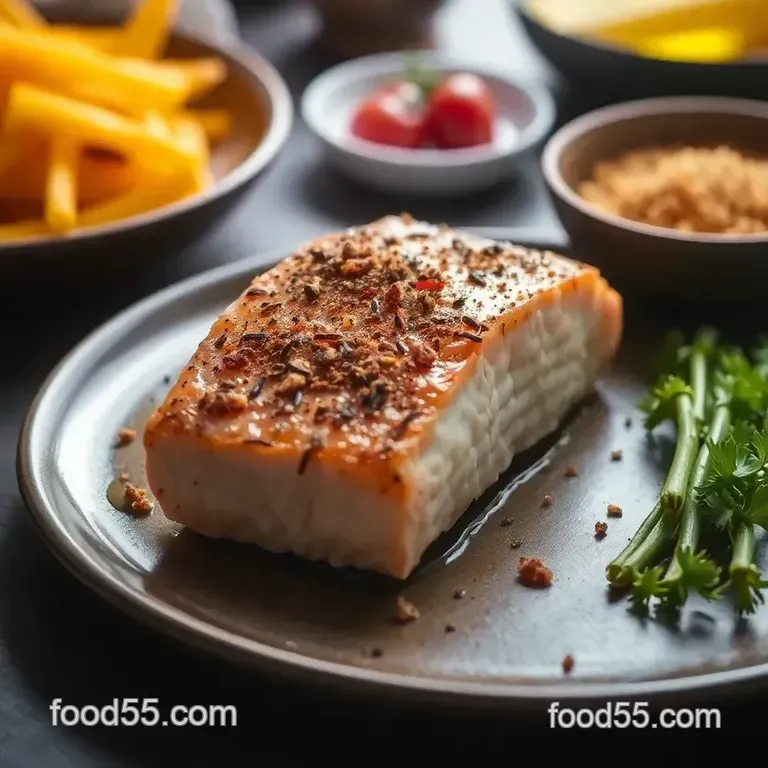 Stove Top Salmon with Indian Spice Blend presentation