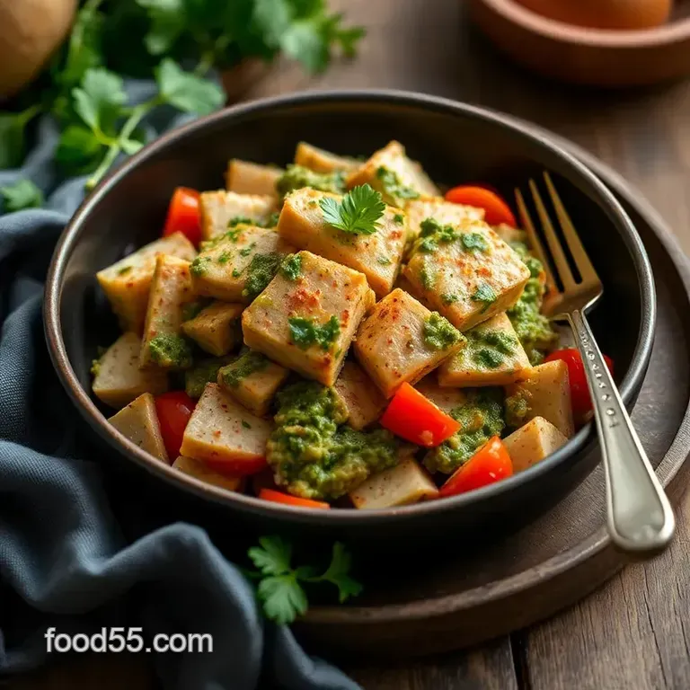 Stove Top Tuna Pesto Quick Dish presentation