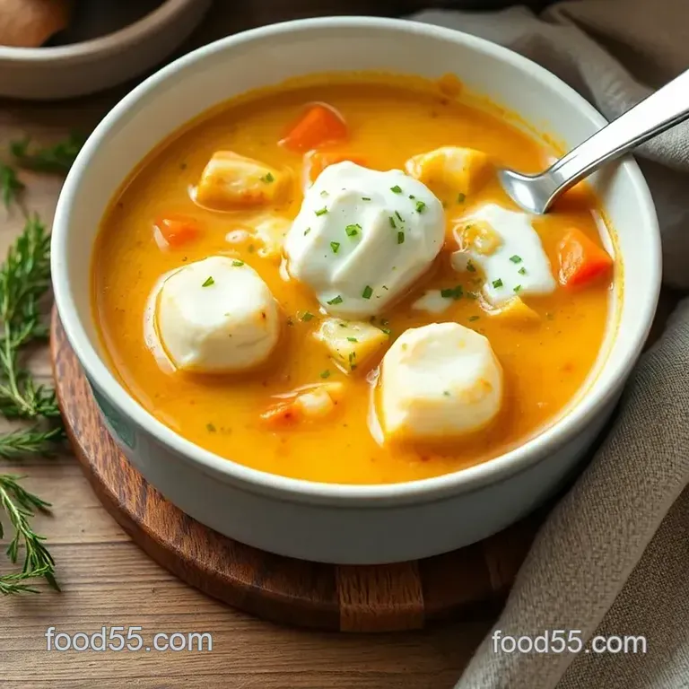 Stovetop Cod Stew with Coconut Cream presentation