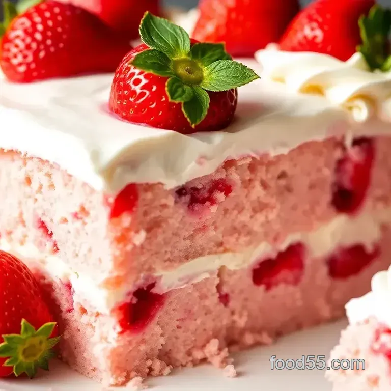 Strawberry Earthquake Cake