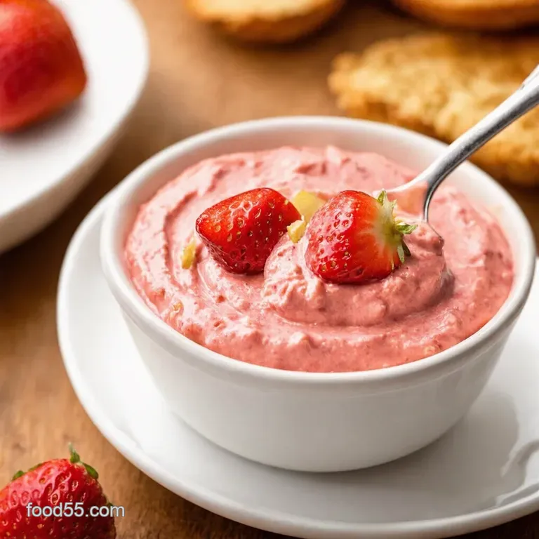 Strawberry Shortcake Dip a Spoonful of Summer presentation