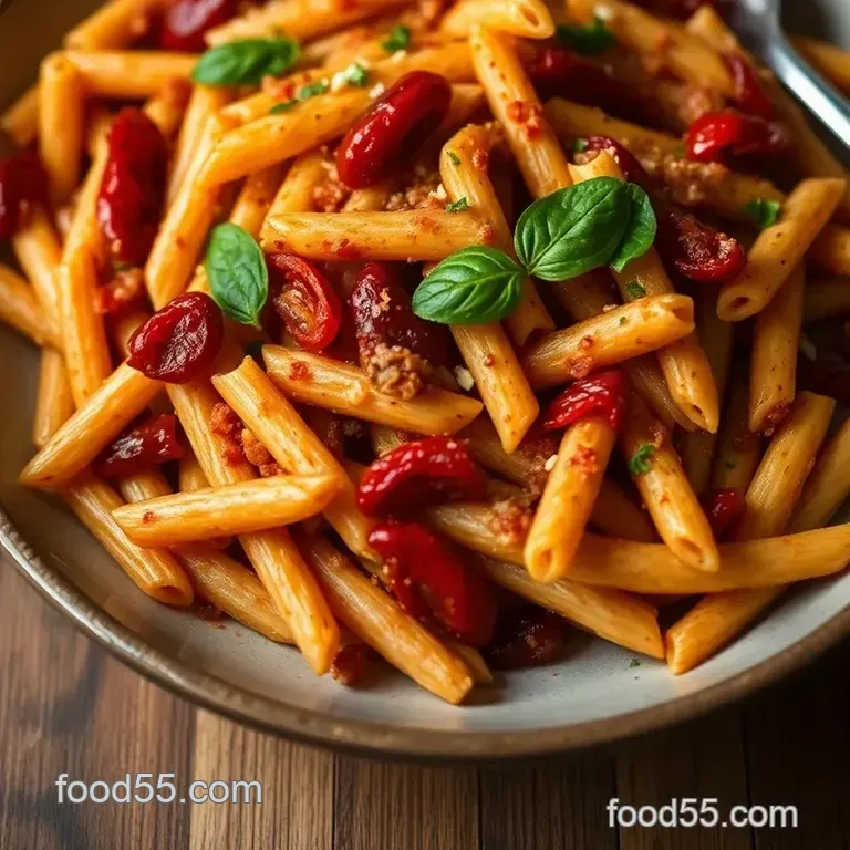 Sun-Dried Tomato &amp Pesto Penne Perfection presentation