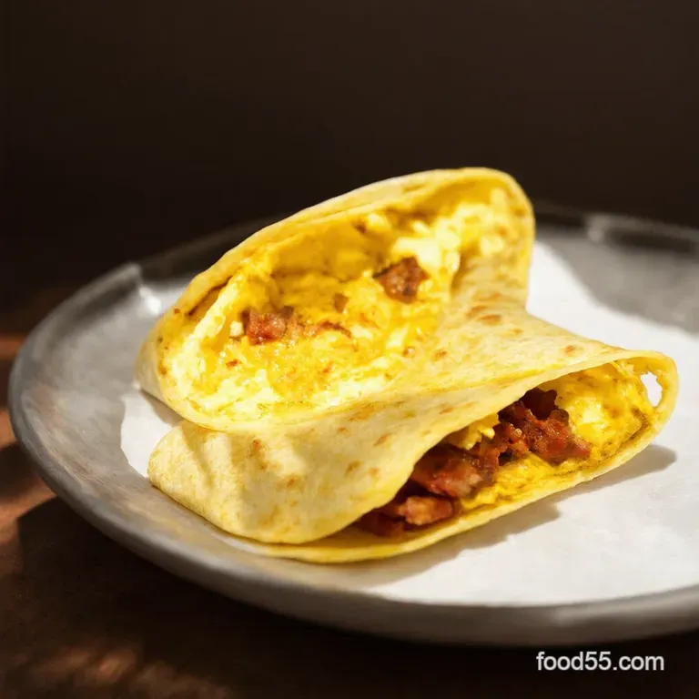 Sunrise Egg Chorizo Tortilla Wrap A brekkie on the run