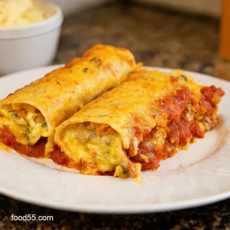 Sunrise Makeahead Breakfast Enchiladas presentation