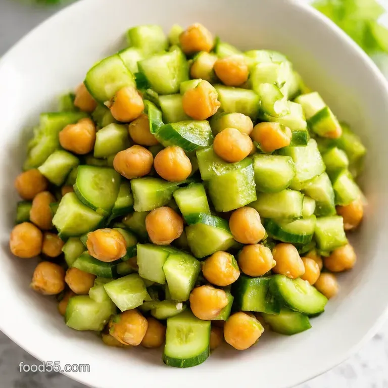 My Sunshine Healthy Chickpea Salad with Cucumbers Recipe