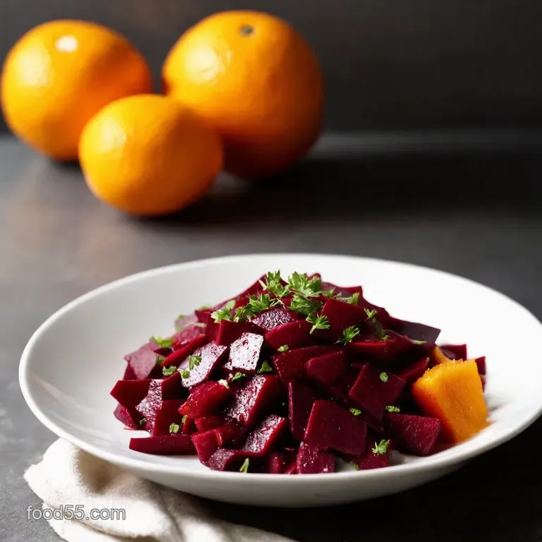 Sunshine Citrus Beet Salad with Honeylime Dressing presentation