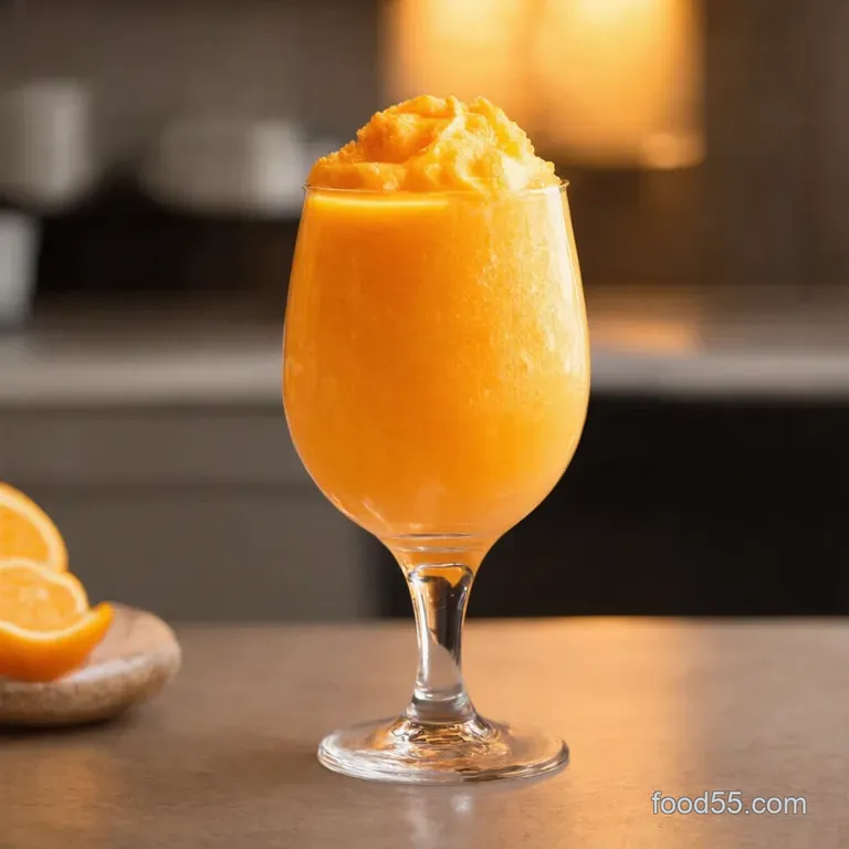 Sunshine Creamsicle Slushy a Frozen Slice of Summer presentation
