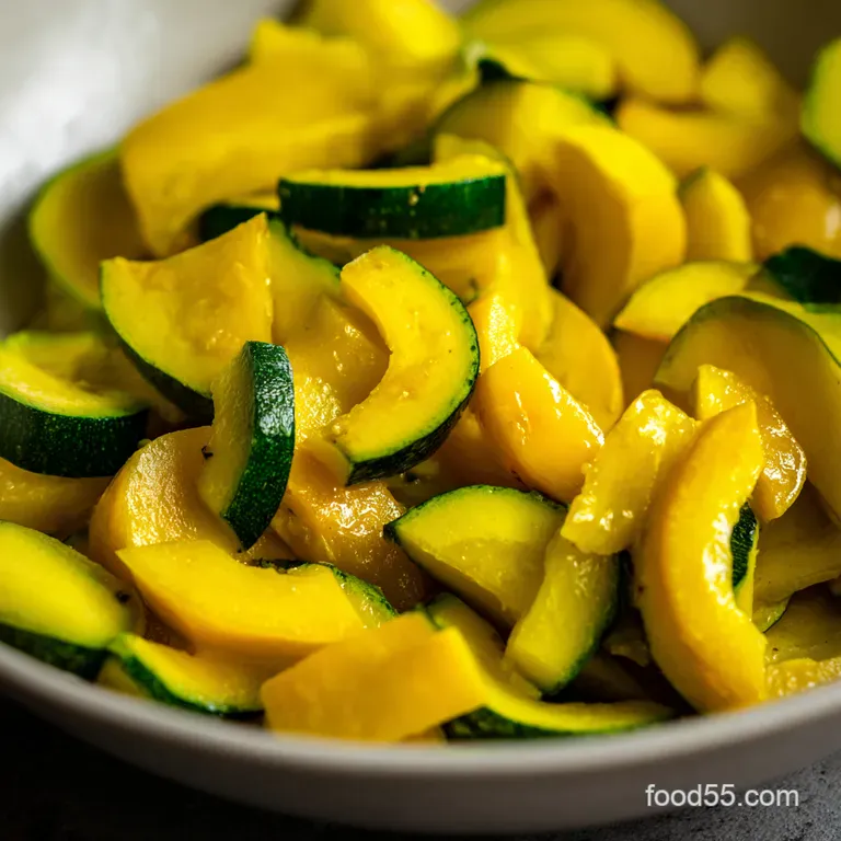 Sunshine Sauté Simple Sautéed Yellow Squash with Herbs presentation