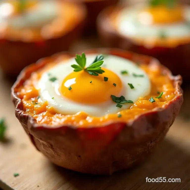 Sunshine Sweet Potato Egg Cups presentation