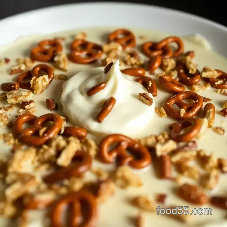 Sweet & Salty Delight: Jello Pretzel Dessert presentation