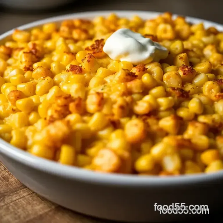 Sweet &amp Savory Corn Casserole presentation