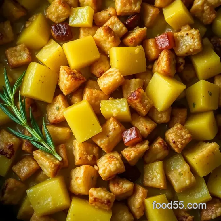Sweet & Spicy Pineapple Stuffing presentation