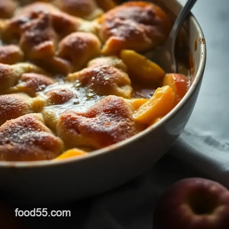 Sweet Summertime Peach Cobbler presentation