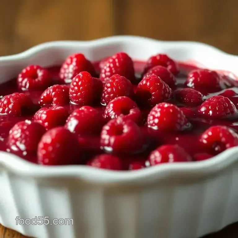 Sweet & Tart Homemade Raspberry Pie Filling presentation