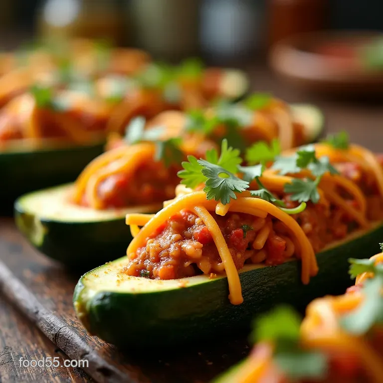 Fiesta Fit Zesty Tacostuffed Zucchini Boats Lowcarb Comfort Food presentation