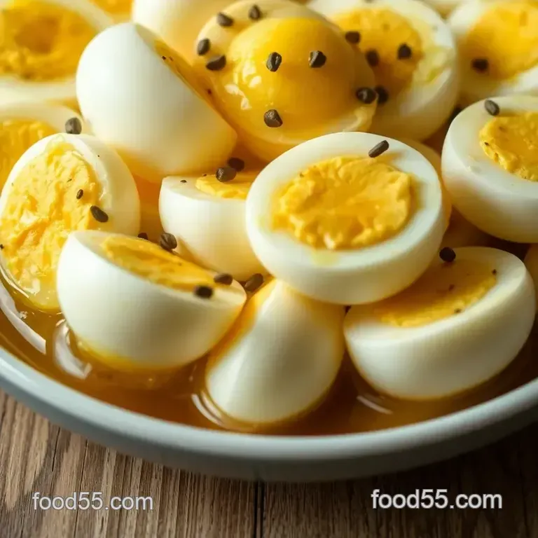 Tangy Delight: Easy Pickled Eggs presentation