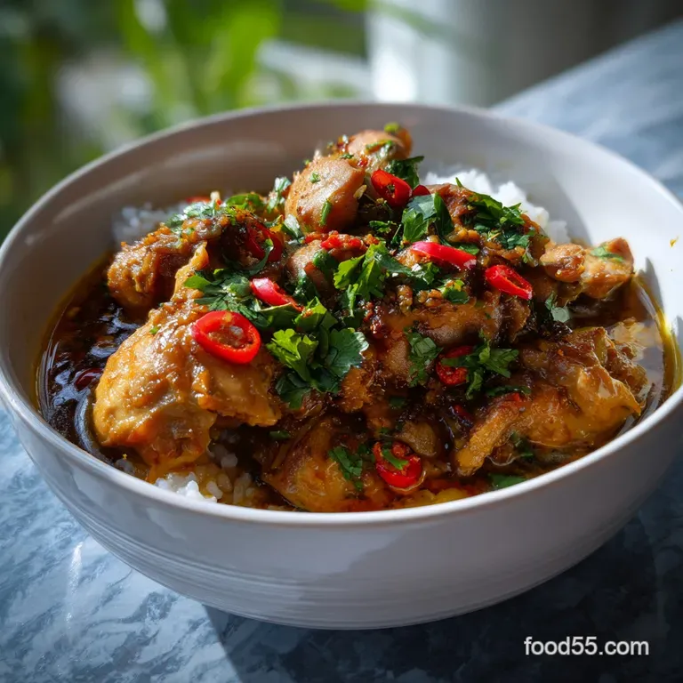 Easy Thai Coconut Chicken: 35-Minute Meal presentation