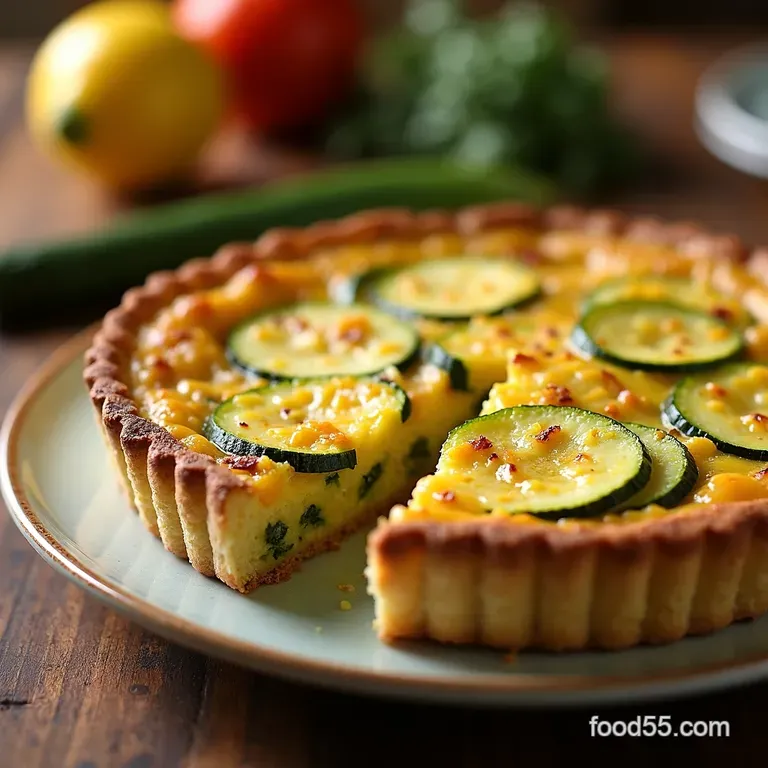 The Glorious Nofuss Zucchini Cheddar Supper Tart presentation