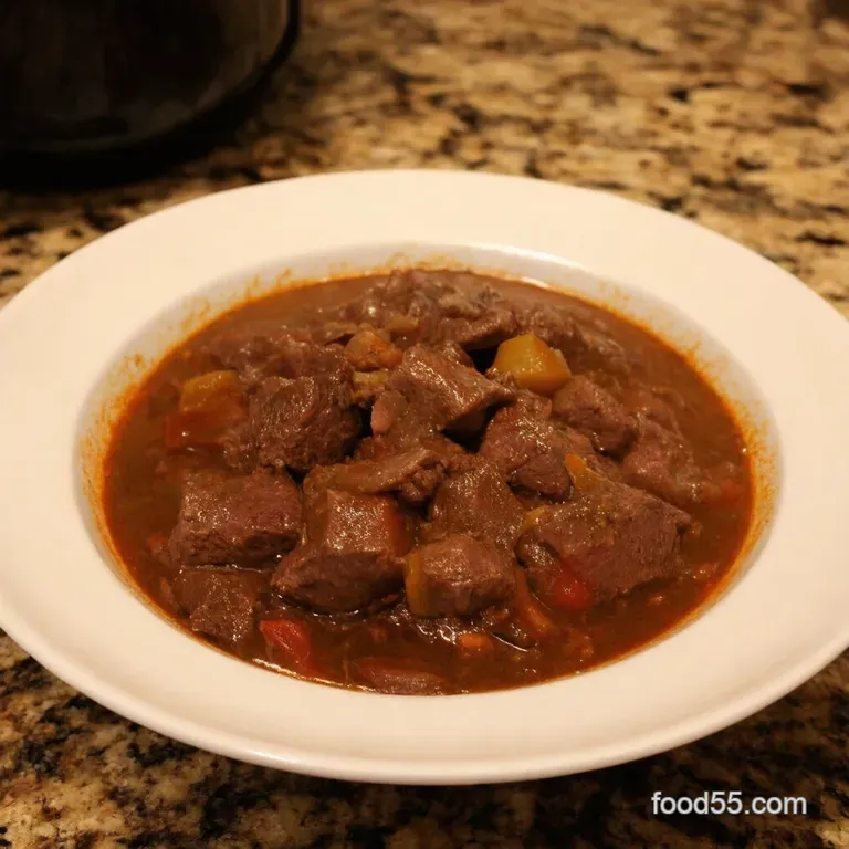 The Lazy Cooks Luscious Crockpot Beef Stew presentation