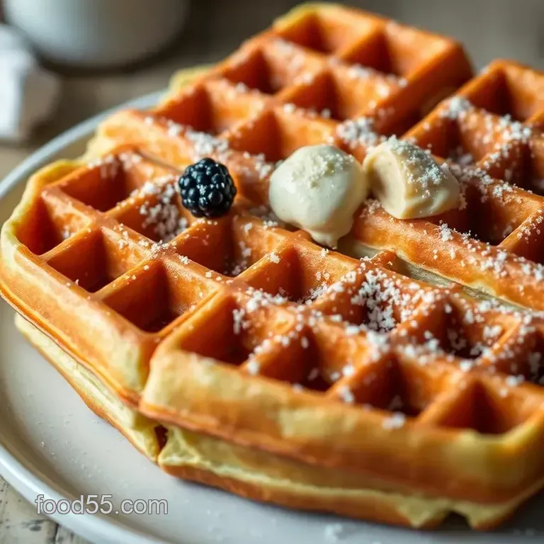 The Regal Belgian: Crispy Golden Waffles presentation