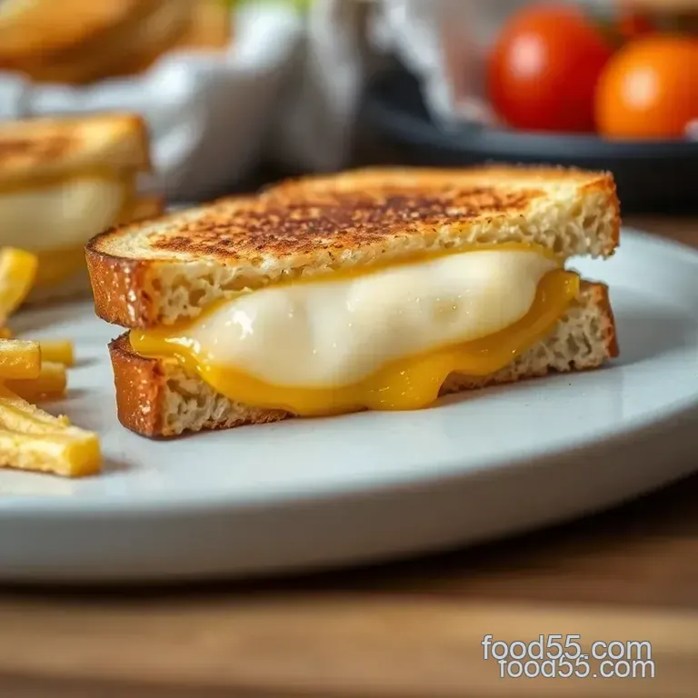 The Ultimate Caramelized Onion & Gruyère Grilled Cheese presentation