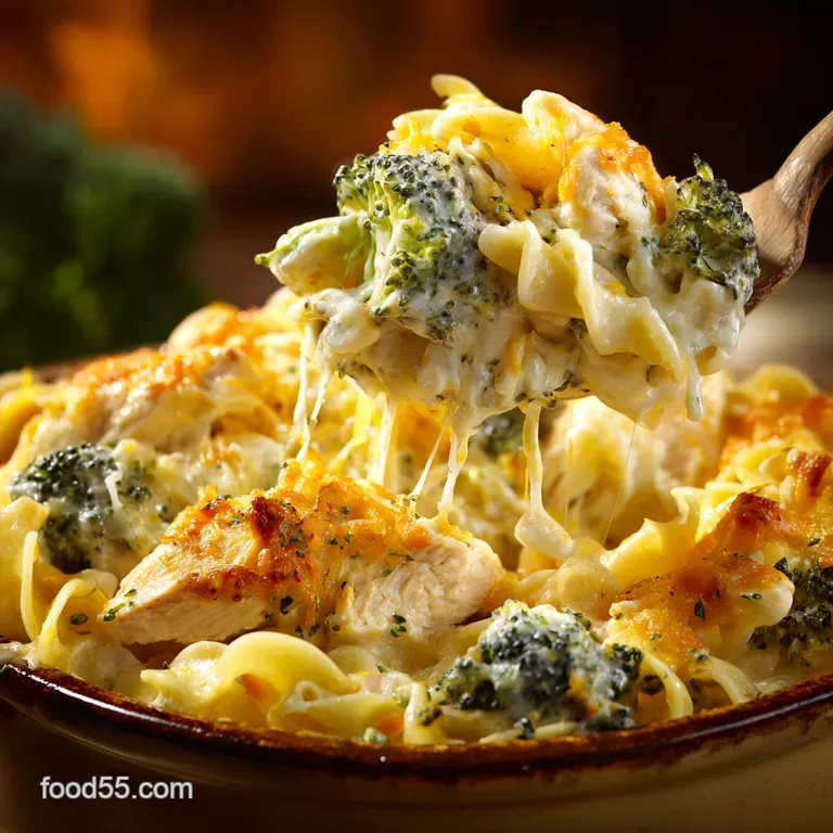 The Ultimate Chicken Broccoli and Egg Noodle Bake presentation