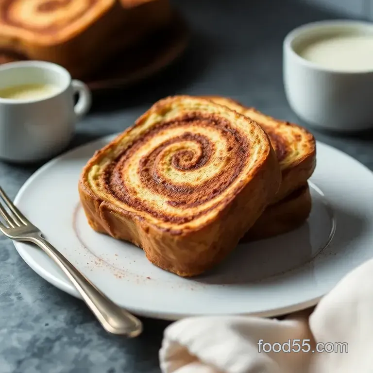 The Ultimate Cinnamon Swirl French Toast presentation