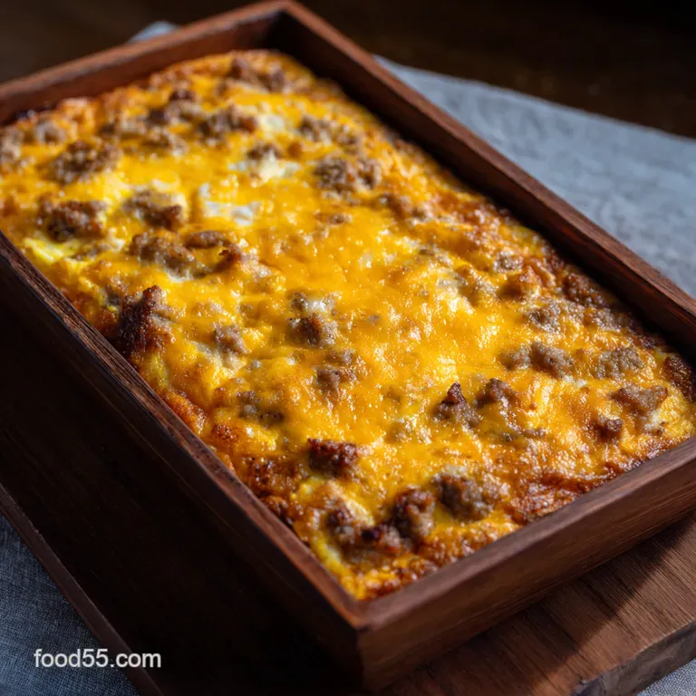 The Ultimate Sausage Cheese Breakfast Egg Casserole