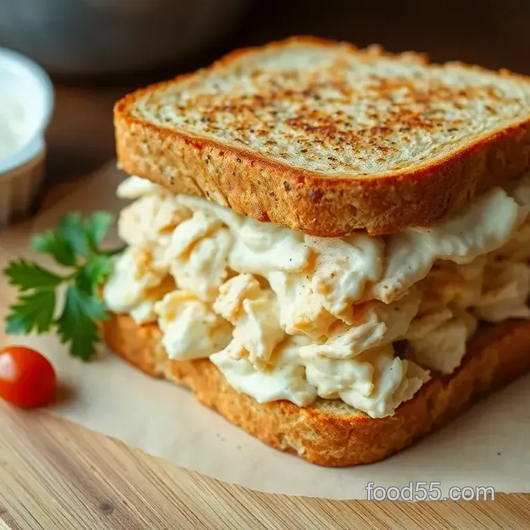 10-Minute Toast Creamy Chicken Sandwich
