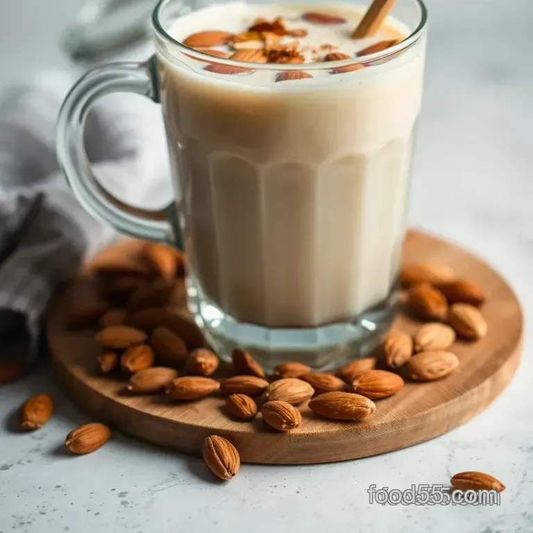 Toasted Almond Drink presentation
